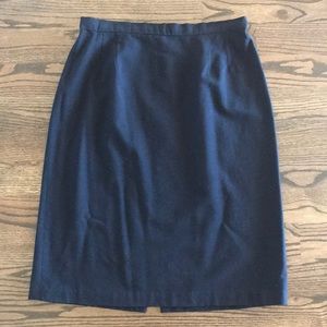 Black wool skirt, size 16 or 18
